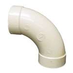 90 Degree Sweep PVC Central Vacuum Connector