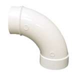 90 Degree Spigot Sweep PVC Central Vacuum Connector