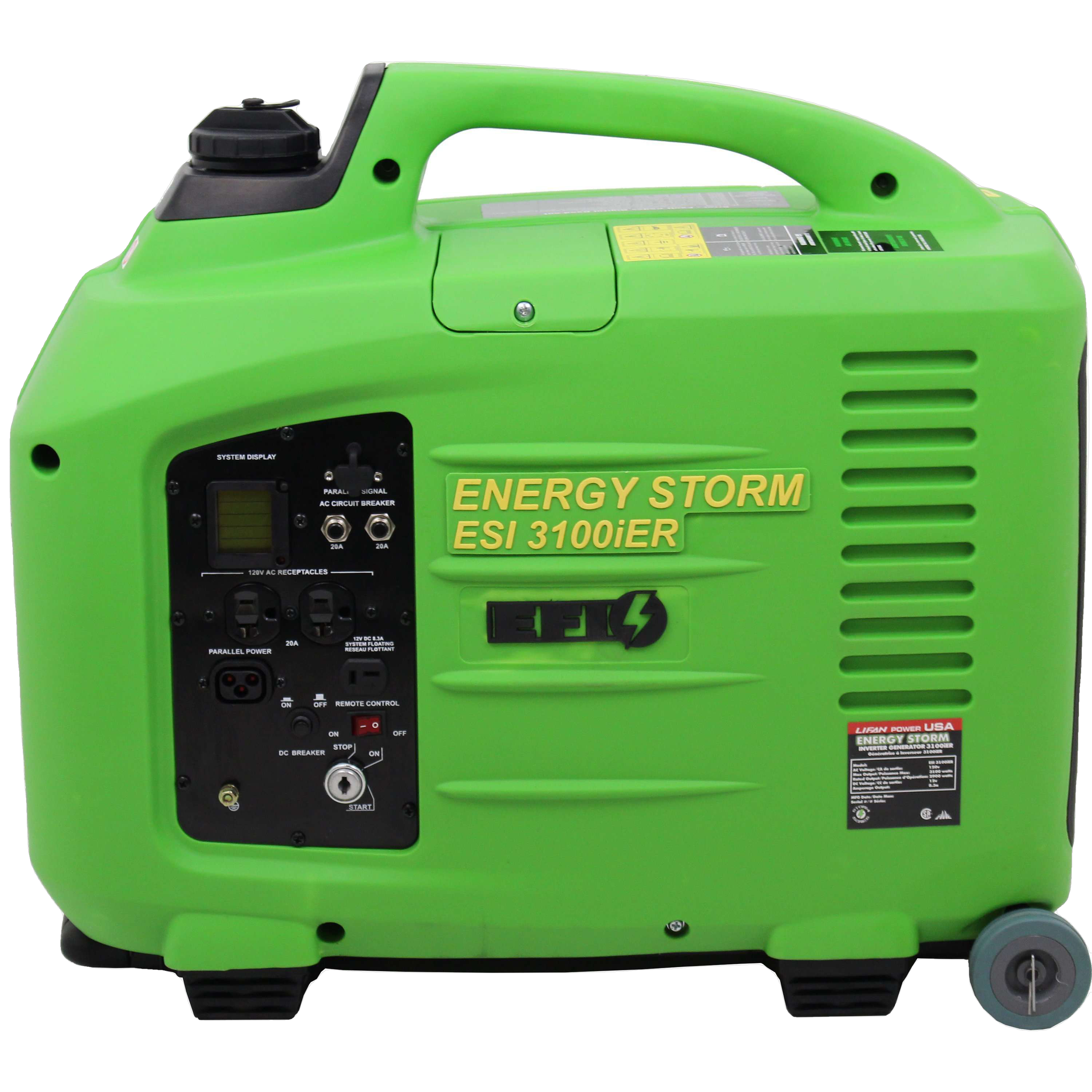 Lifan ESI3100iER-EFI Energy Storm 3100W/3200W Inverter Remote Start Generator New