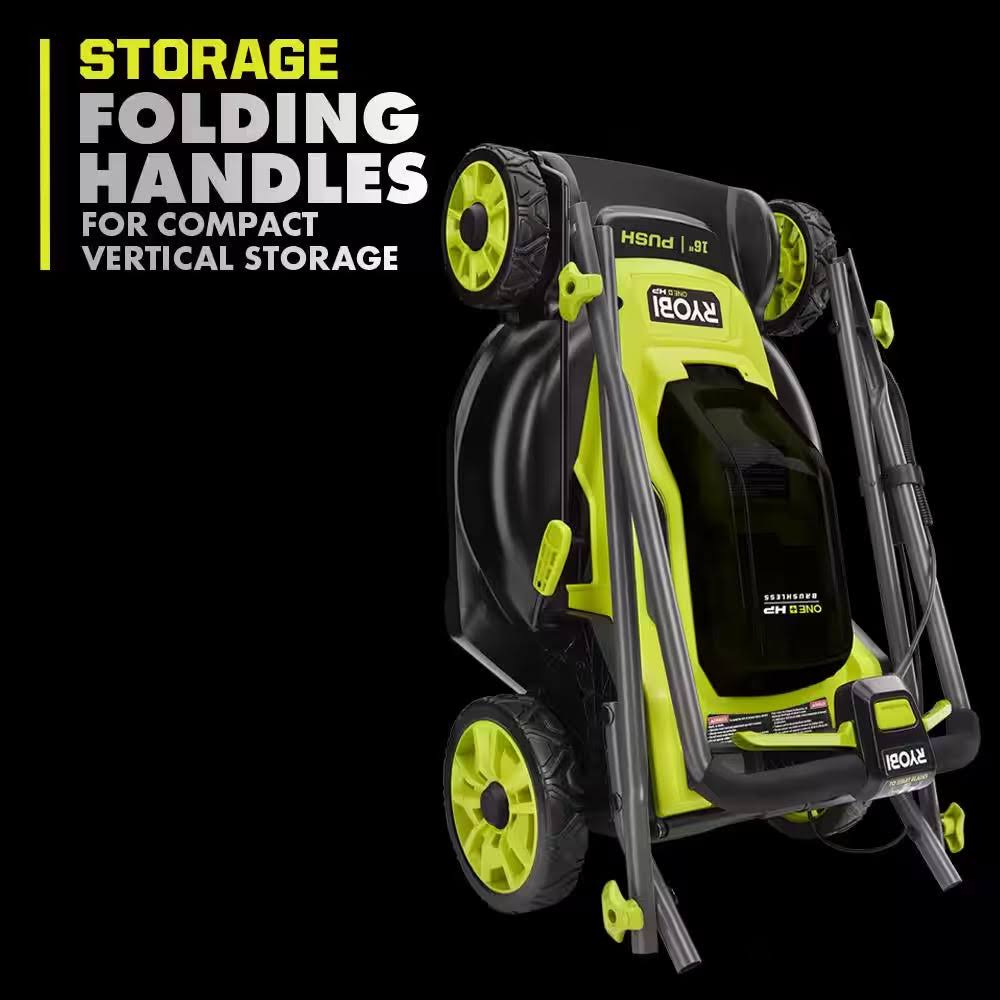 Ryobi P1109BTLVNM ONE+ HP 18V Brushless 16 in. Cordless Battery Walk Behind Push Lawn Mower (Tool Only)