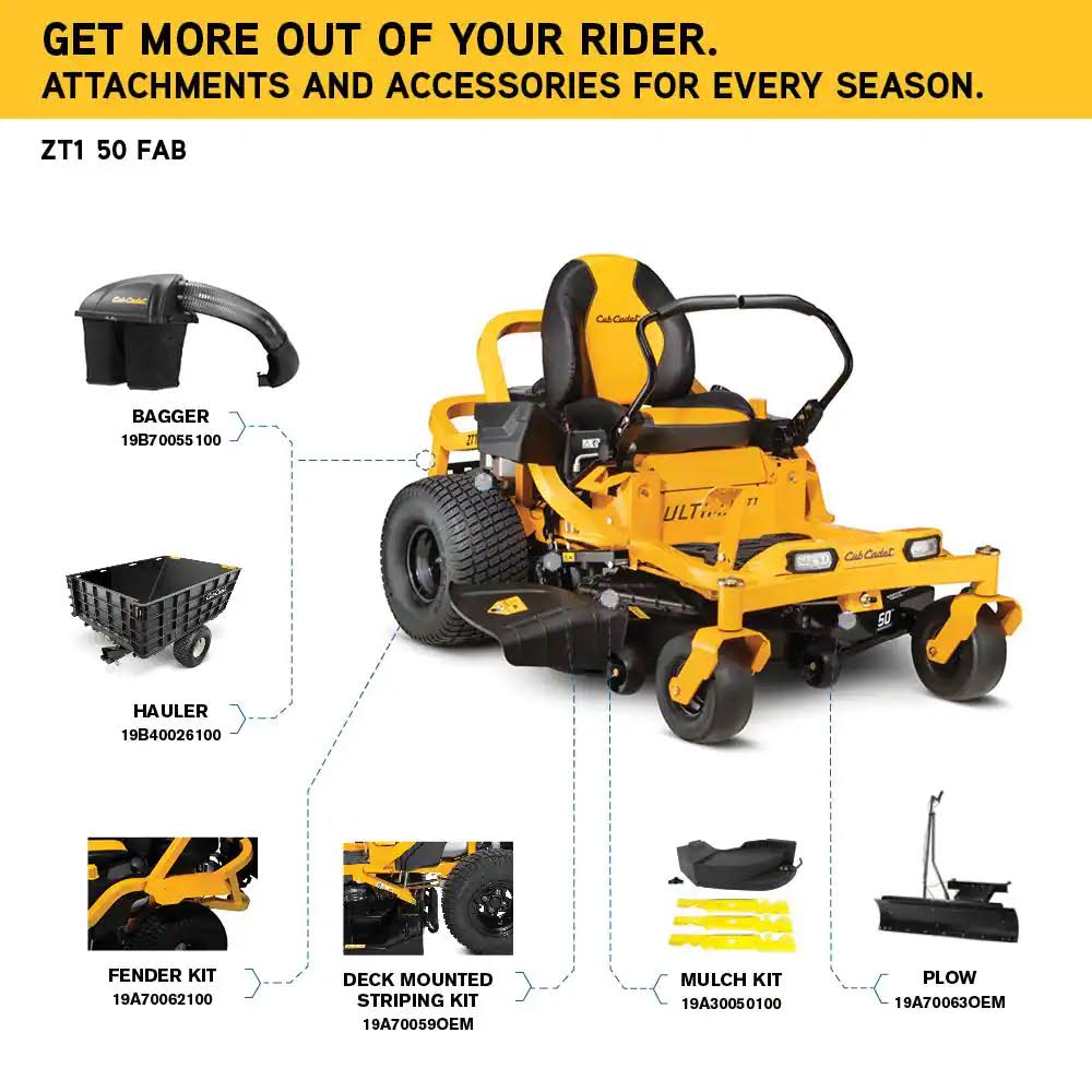 Cub Cadet Ultima ZT1 (50") 23hp Kawasaki Zero Turn Mower