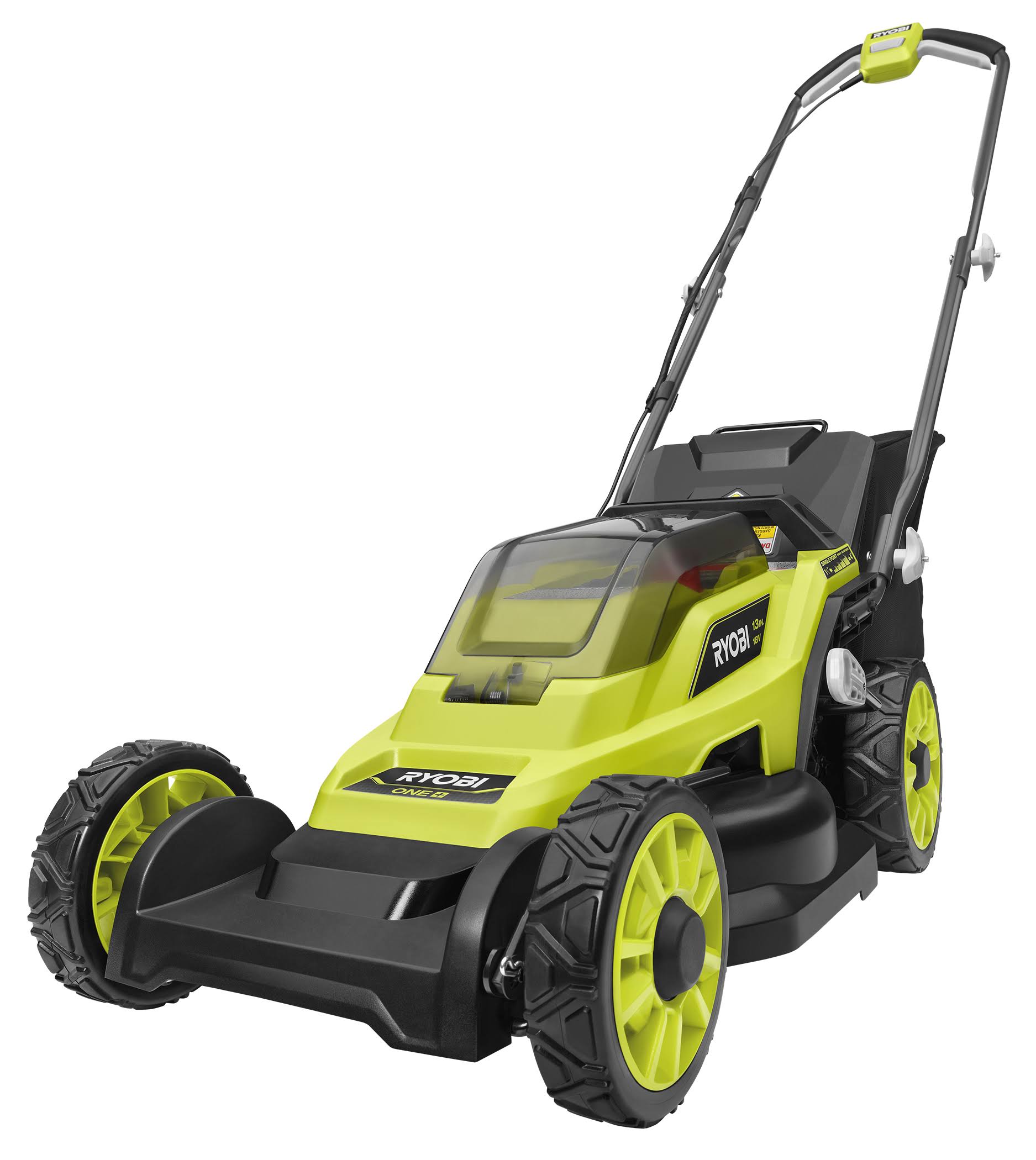 Ryobi ONE+ 18V 13 in. Cordless Battery Walk Behind Push Lawn Mower with 4.0 Ah Battery and Charger