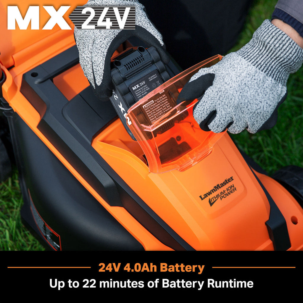 LawnMaster MX 24V Cordless Mower & Grass Trimmer, 20VMWGT