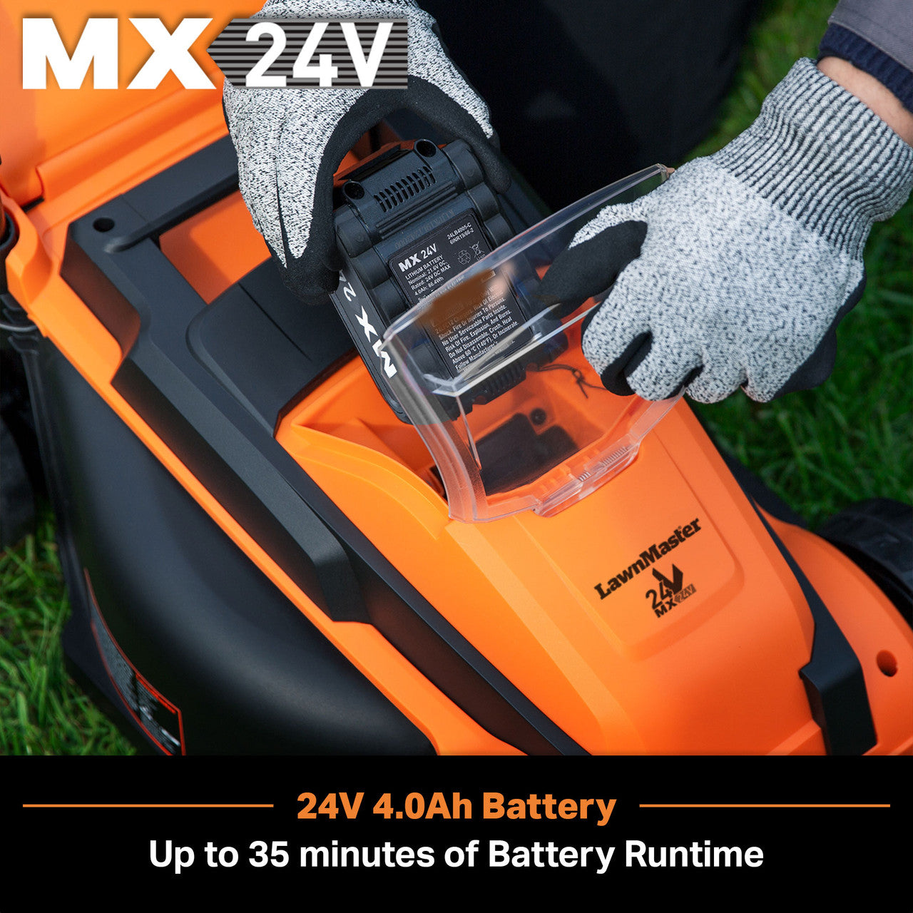 LawnMaster 24V Cordless Lawn Mower & Blower, 24VMWBL