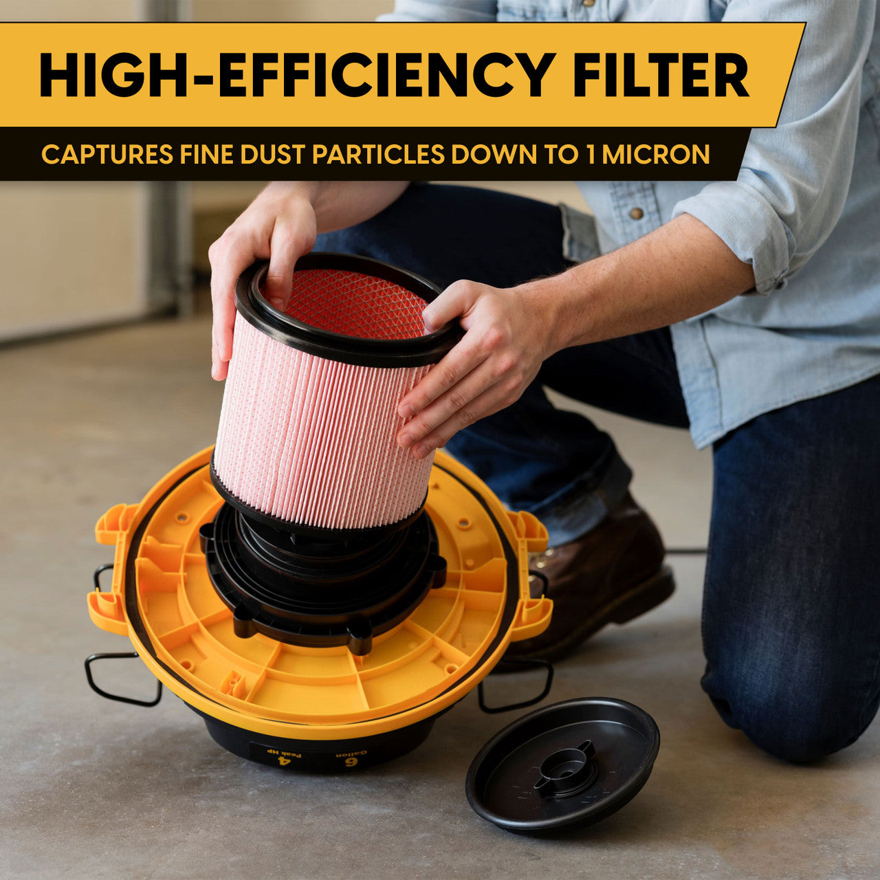 Vacmaster Professional 6-Gallon 4 Peak HP Wet/Dry Vacuum, VJF608PF 0202