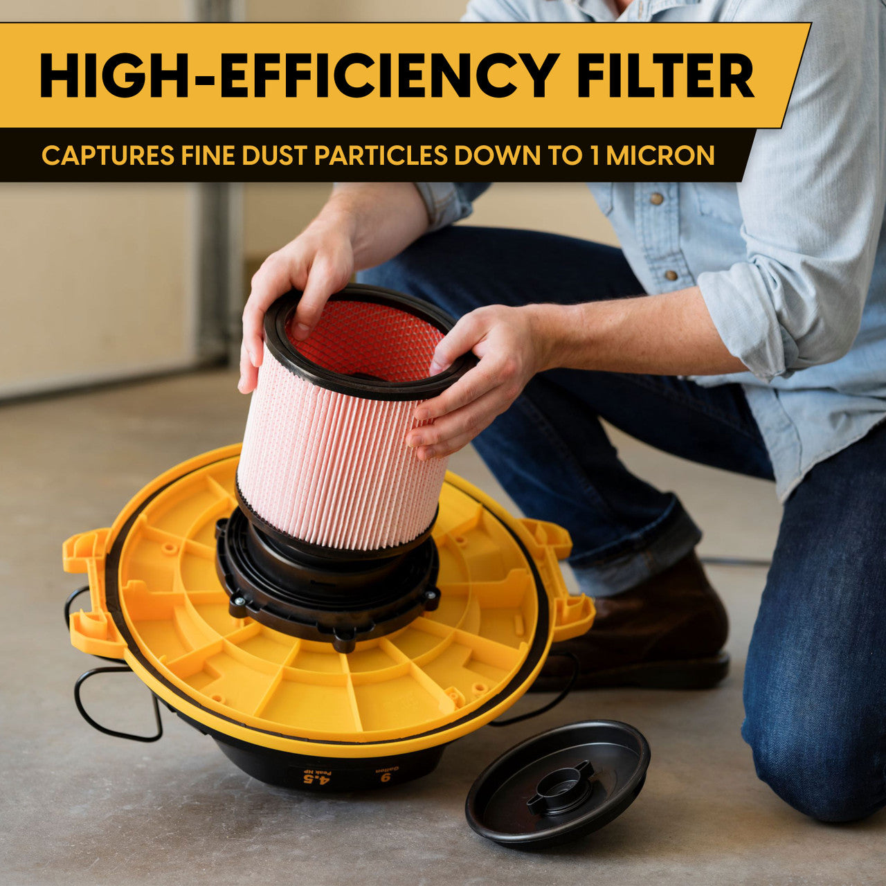 Vacmaster Professional 9-Gallon 4.5 Peak HP Wet/Dry Vacuum, VJF912PF 0202