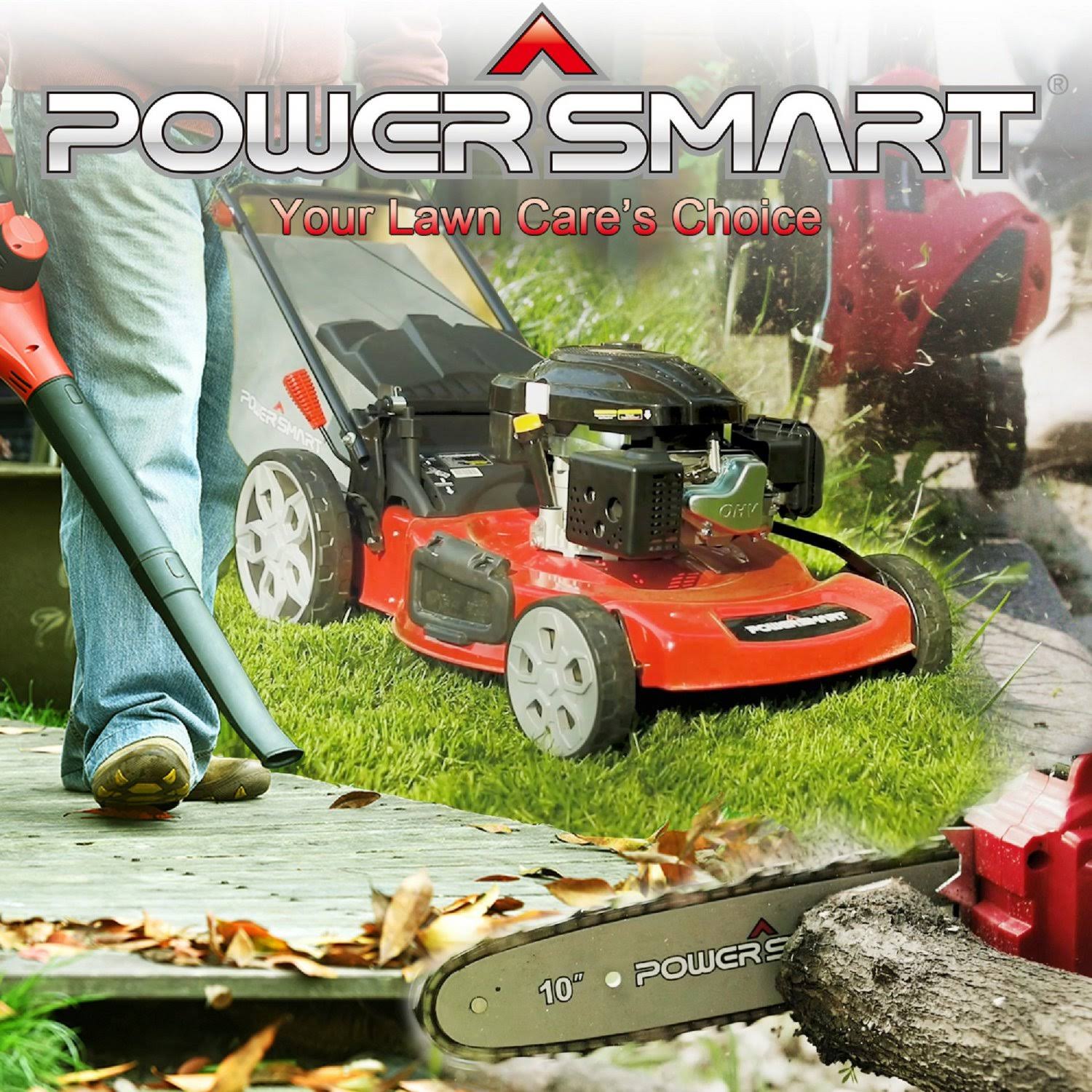 PowerSmart DB2194PR 21" 3-in-1 GAS Push Lawn Mower 170cc with Steel Deck