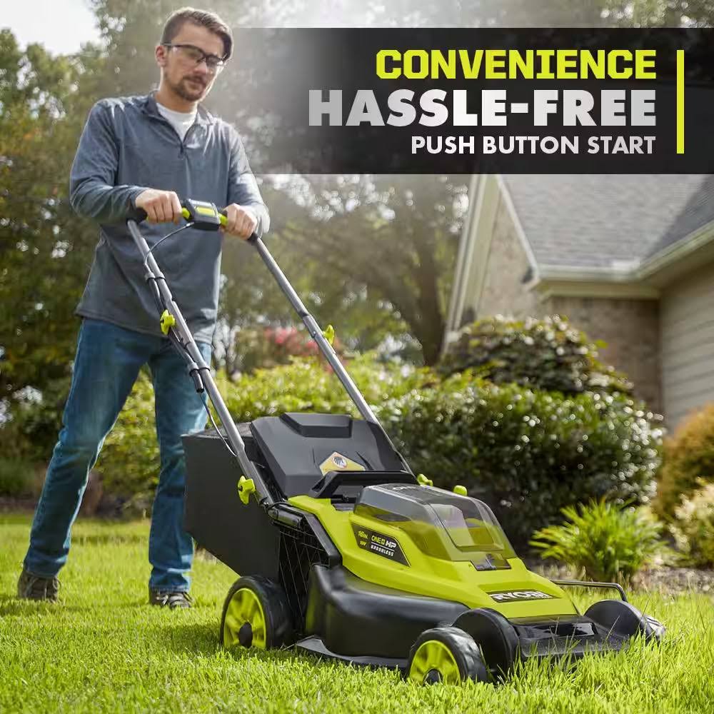 Ryobi P1109BTLVNM ONE+ HP 18V Brushless 16 in. Cordless Battery Walk Behind Push Lawn Mower (Tool Only)