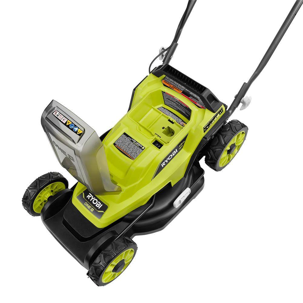 Ryobi ONE+ 18V 13 in. Cordless Battery Walk Behind Push Lawn Mower with 4.0 Ah Battery and Charger