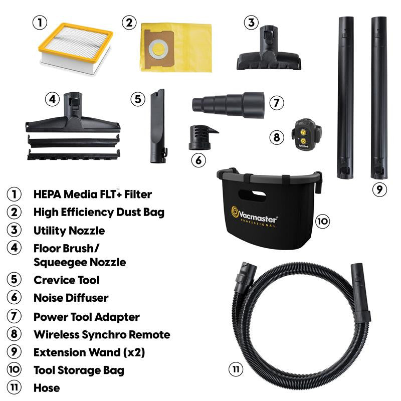 Vacmaster Professional Beast Series™ FLT+™ 10-Gallon* 6.5 Peak HP† Wet/Dry Vac, VJN1012PF 0201