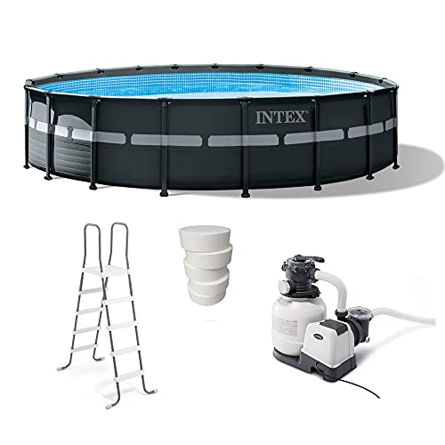 Intex 26329EH 18ft X 52in Ultra XTR Pool Set with 120V 1,600 GPH Sand Filter Pump, Ladder, Ground Cloth, Chlorine Tablets, & Pool Cover