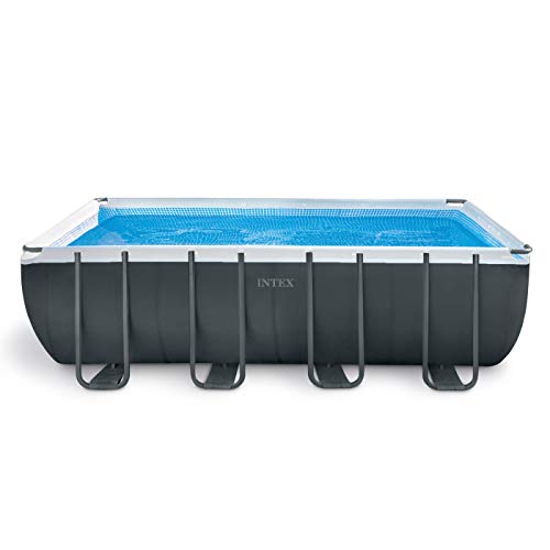 Intex 18ft X 9ft X 52in Ultra XTR Rectangular Pool Set with Sand Filter Pump, Ladder, Ground Cloth & Pool Cover