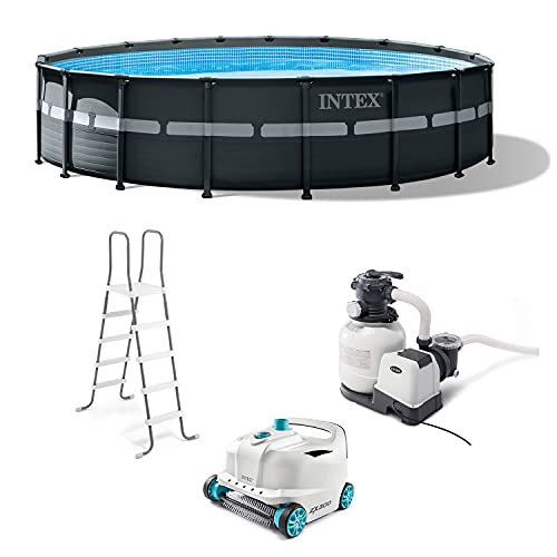 Intex 18Ft x 52In Ultra XTR Frame Round Above Ground Swimming Pool Set & Pump Bundle