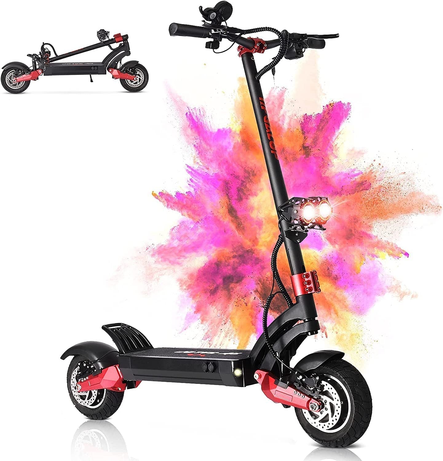 Electric Scooter Adults 30 MPH, Commuting Scooters with 1600W Motor and Dual Hydraulic Shock Absorption