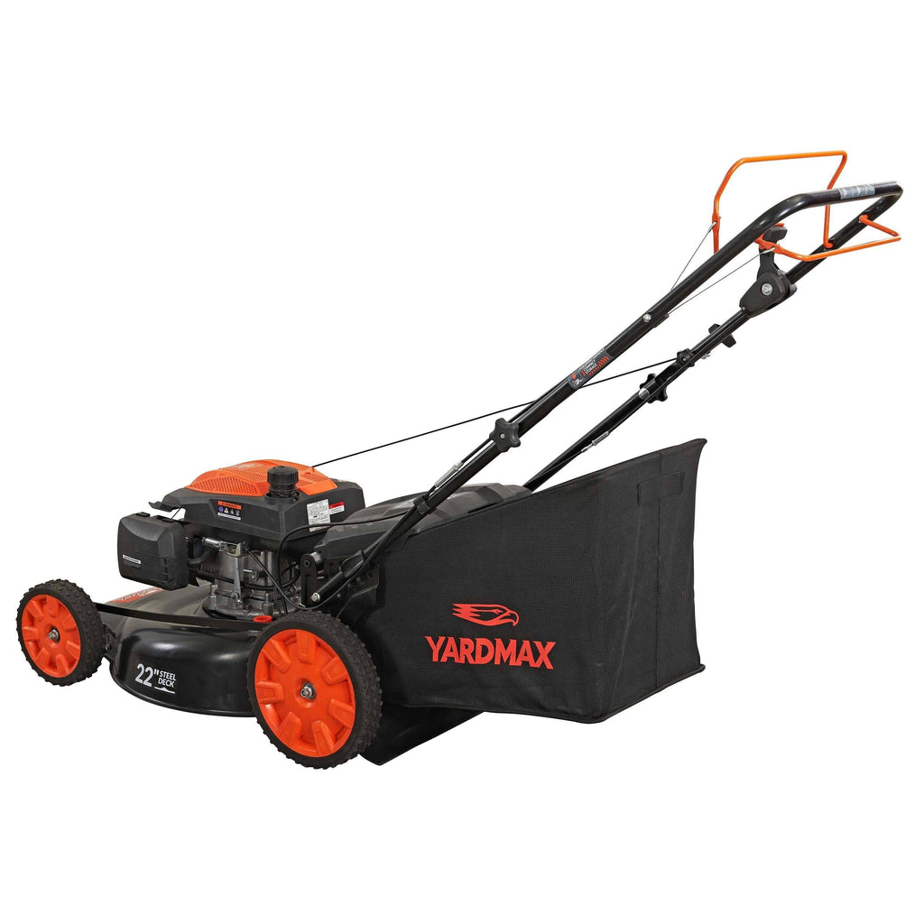 YARDMAX YG2760 22 in. 201 CC Select Pace 6 Speed CVT High Wheel RWD 3-in-1 GAS Walk Behind Self Propelled Lawn Mower