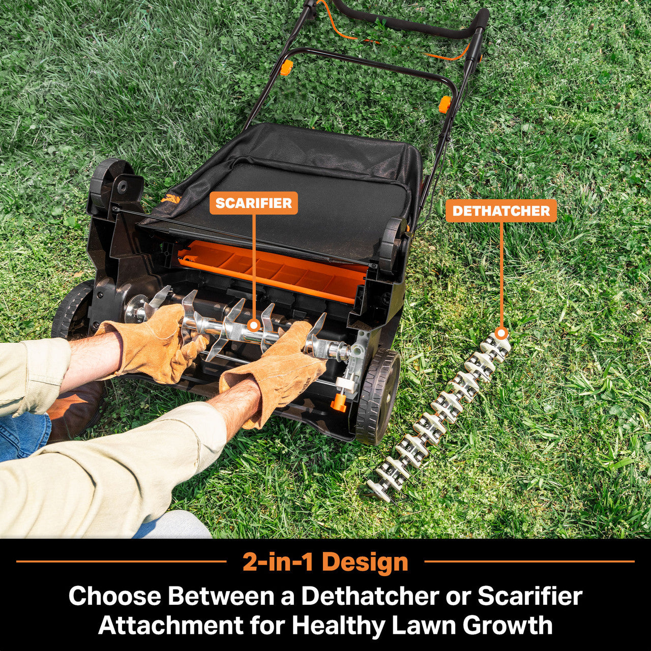 LawnMaster 48V MAX Brushless 16-Inch Cordless Scarifier & Dethatcher, CLGVB4816