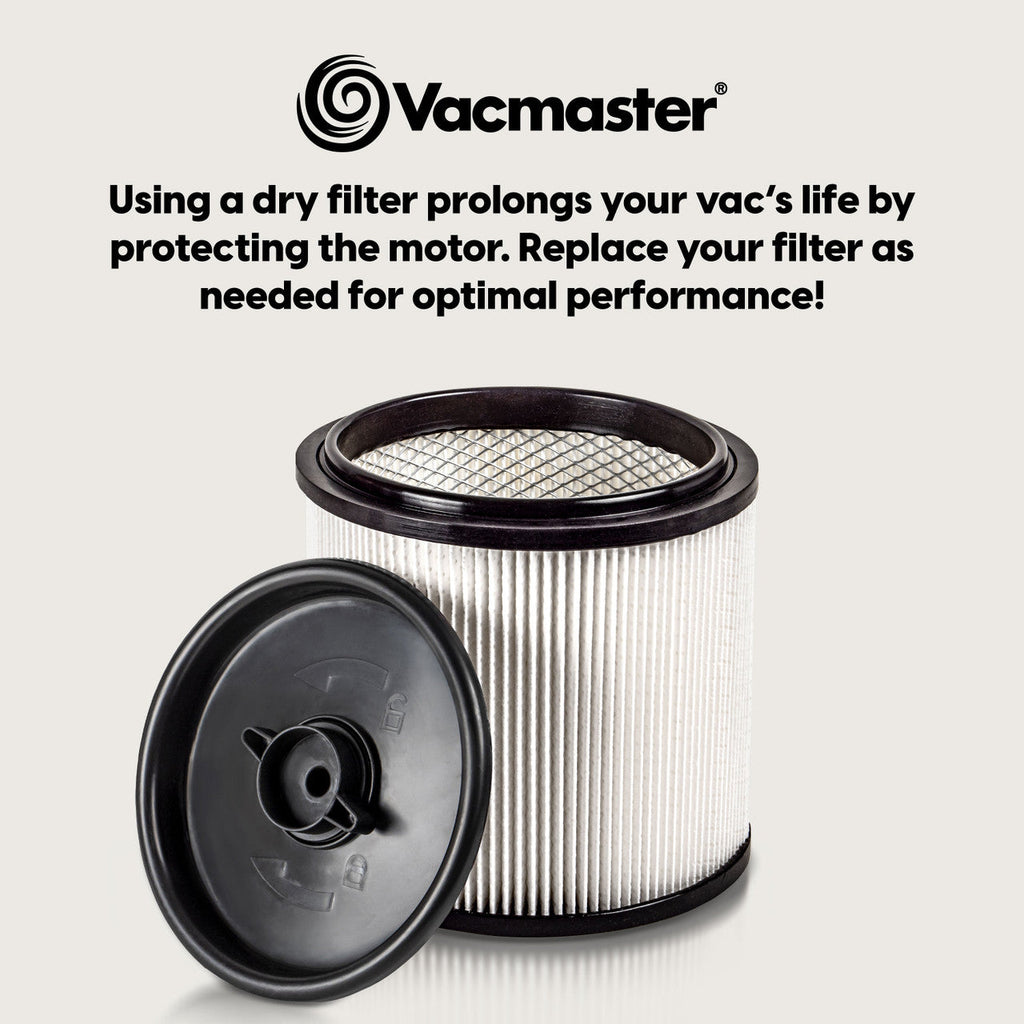 VCFH HEPA Material Cartridge Filter and Retainer for Dry Pick-Up