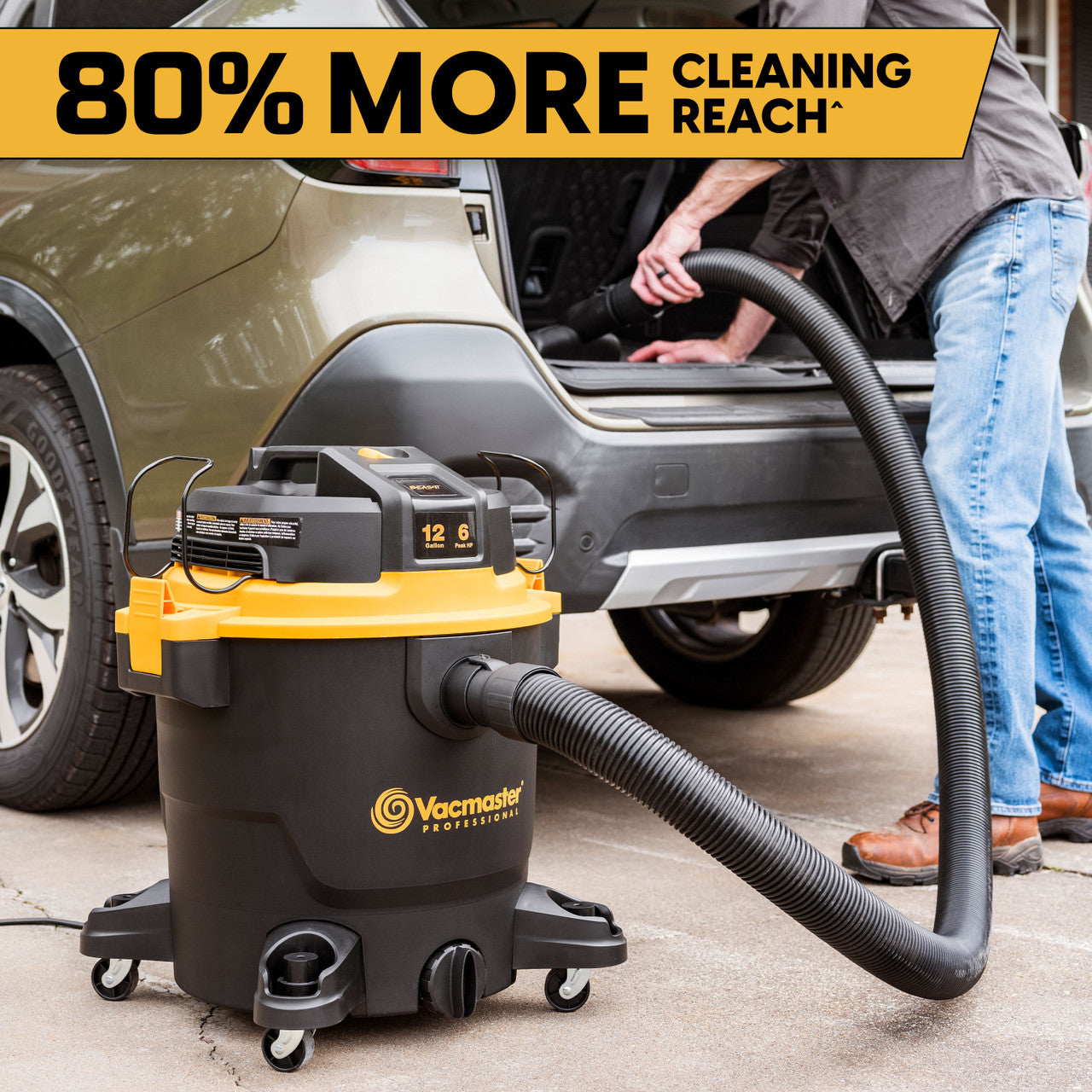 Vacmaster Professional Beast Series™ 12-Gallon 6 Peak HP Wet/Dry Vacuum, VJH1211PF 0204