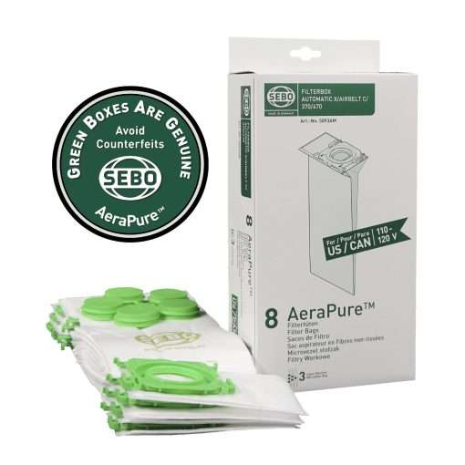 SEBO X/C/370/G Filter Bags 5093AM (8 Pack)
