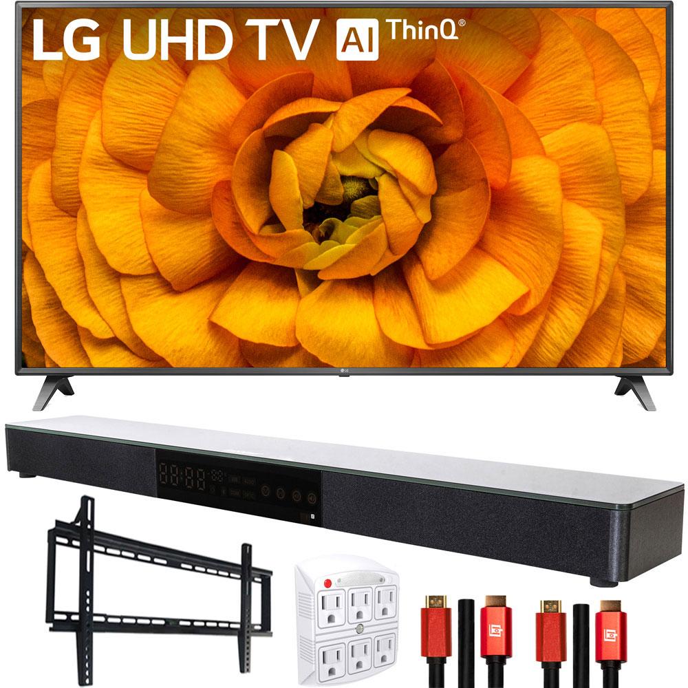 LG 82UN8570PUC 82" UHD 4K HDR AI Smart TV (2020) with Deco Gear Soundbar Bundle