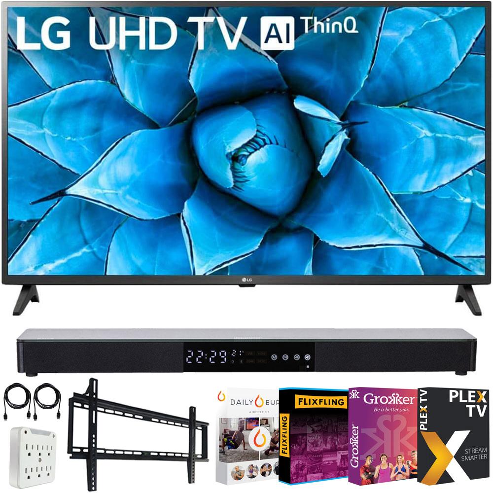 LG 75" UHD 4K HDR AI Smart TV 2020 Model with Deco Gear Soundbar Bundle