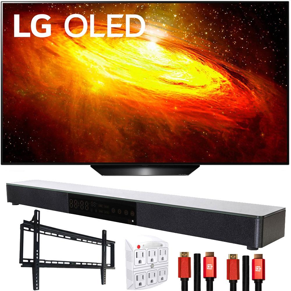 LG OLED55BXPUA 55" BX 4K OLED TV AI ThinQ (2020) with Deco Gear Soundbar Bundle