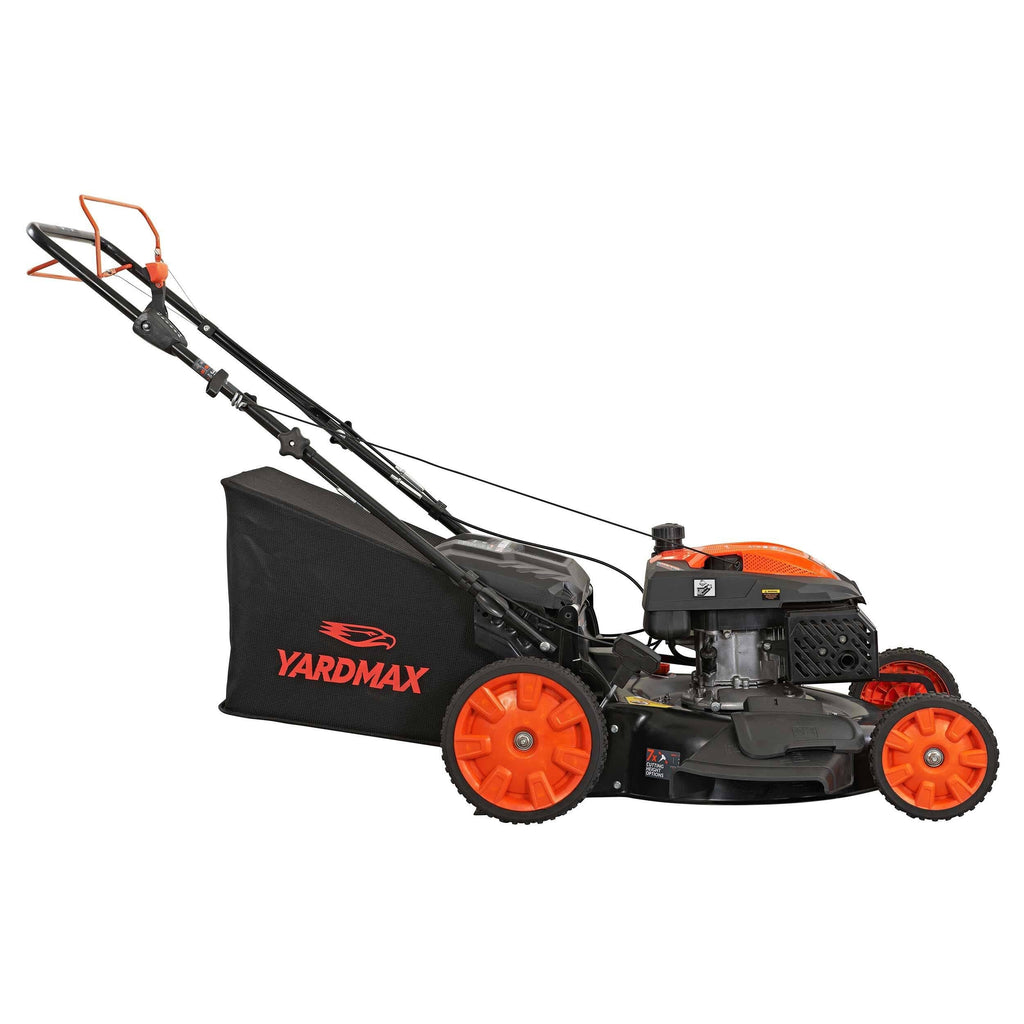 YARDMAX YG2760 22 in. 201 CC Select Pace 6 Speed CVT High Wheel RWD 3-in-1 GAS Walk Behind Self Propelled Lawn Mower