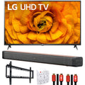 LG 65UN8500PUI 65" UHD 4K HDR AI Smart TV (2020) Deco Soundbar Bundle