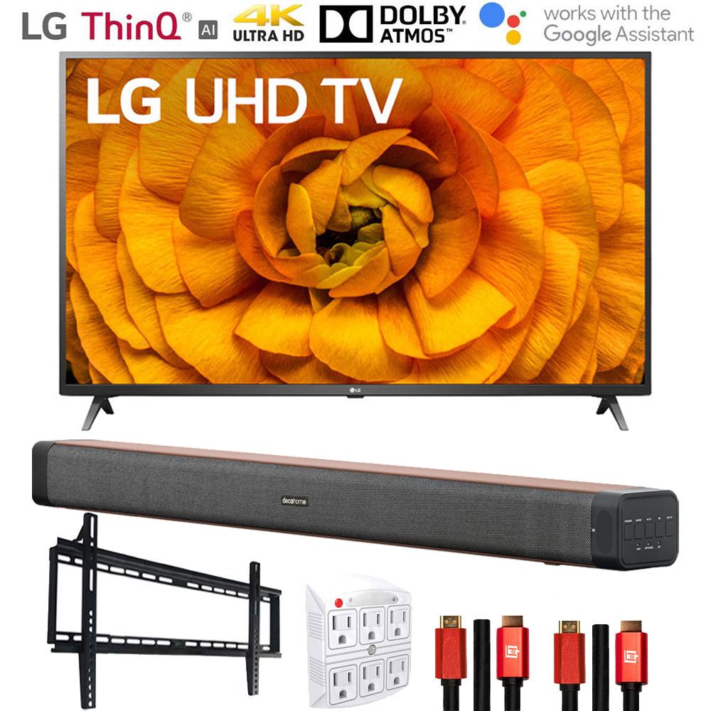 LG 65UN8500PUI 65" UHD 4K HDR AI Smart TV (2020) Deco Soundbar Bundle