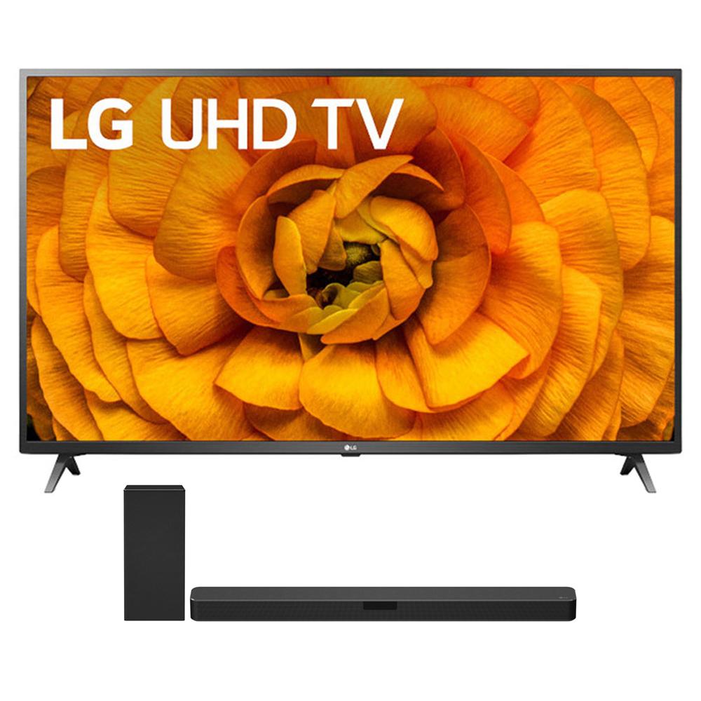 LG 65UN8500PUI 65" UHD 4K HDR AI Smart TV (2020) + LG SN5Y Sound Bar Bundle