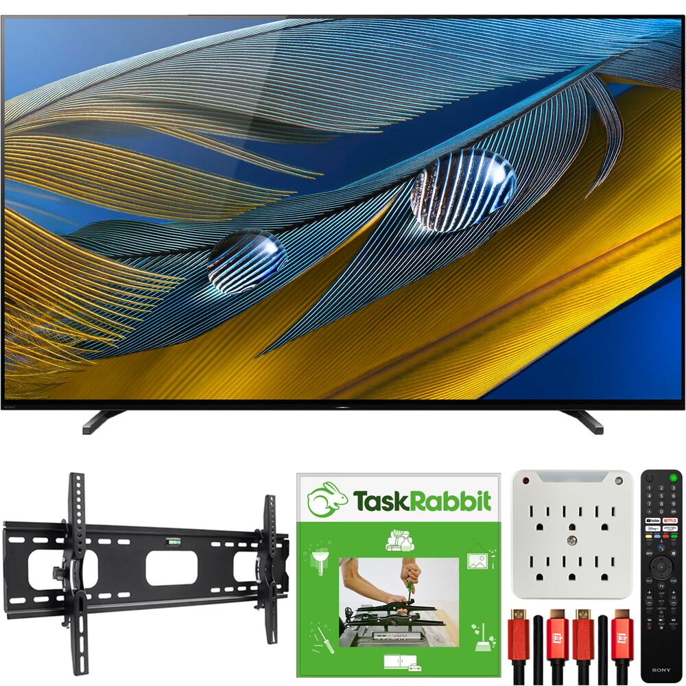 Sony XR77A80J 77" A80J 4K OLED Smart TV 2021 with TaskRabbit Installation Bundle