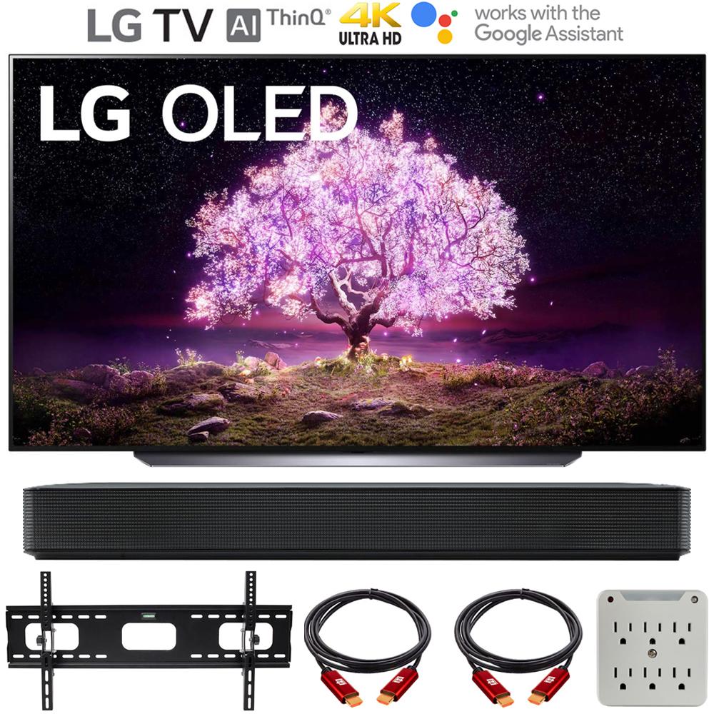 LG 83 inch Class 4K Smart OLED TV w/ AI ThinQ 2021 with LG SK1 Soundbar Bundle