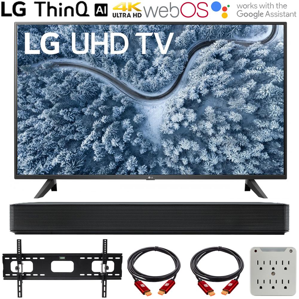 LG UP7000PUA 43 inch Series 4K Smart UHD TV 2021 with LG SK1 Soundbar Bundle