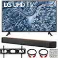 LG 55" UP7000 4K LED UHD Smart webOS TV 2021 with Deco Home 60W Soundbar Bundle