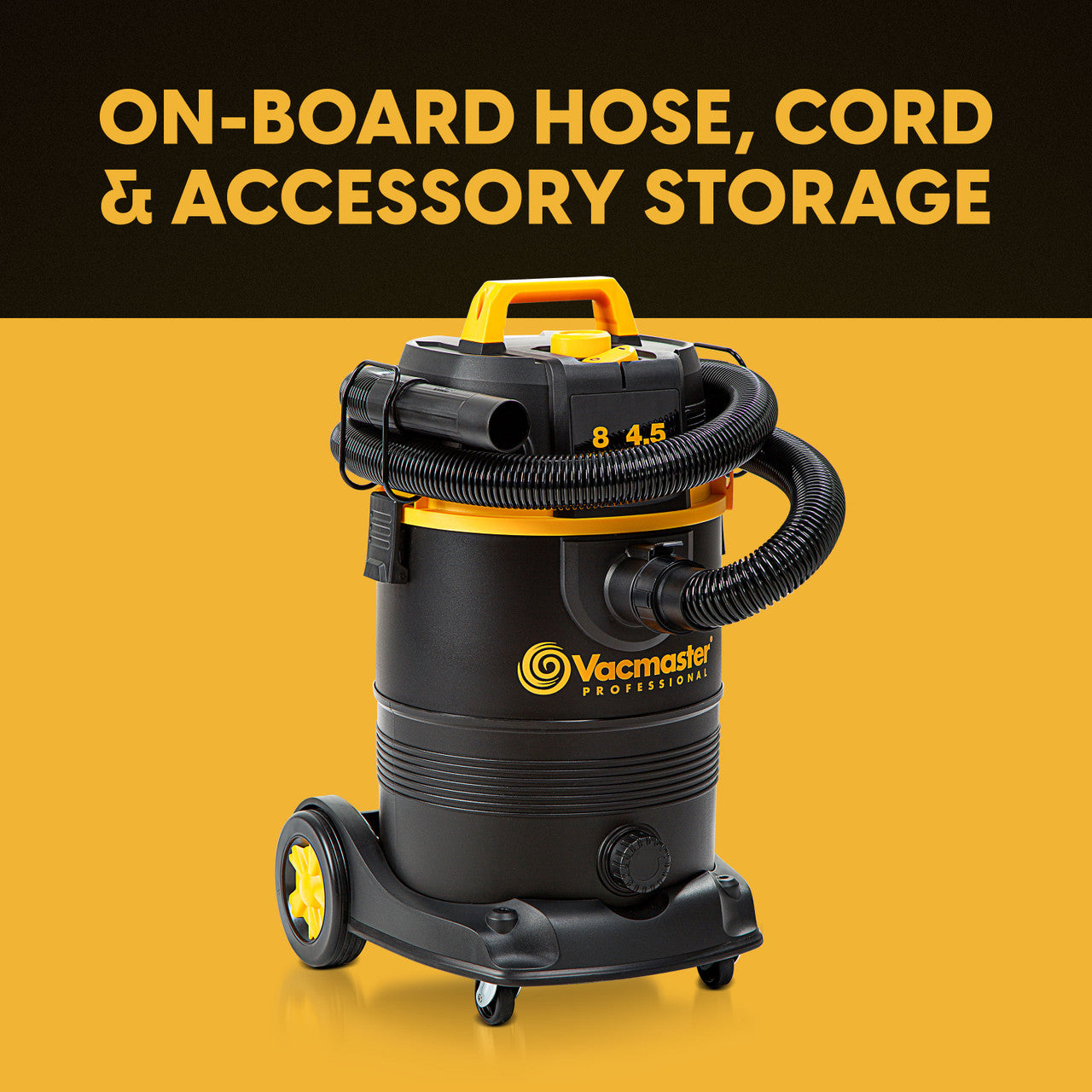 Vacmaster Professional 8-Gallon* 4.5 Peak HP† Wet/Dry Vacuum With Self-Cleaning Filter System, VDK811PW 0201