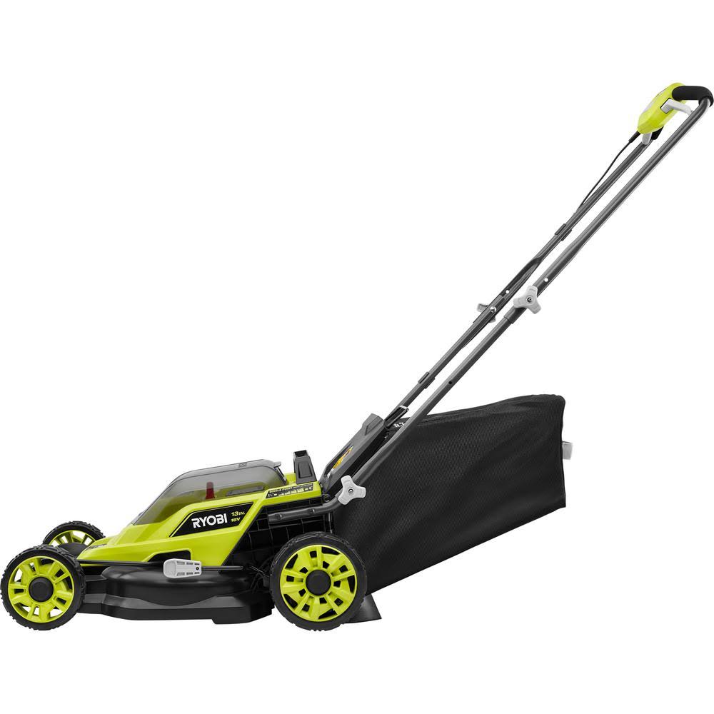 Ryobi ONE+ 18V 13 in. Cordless Battery Walk Behind Push Lawn Mower with 4.0 Ah Battery and Charger