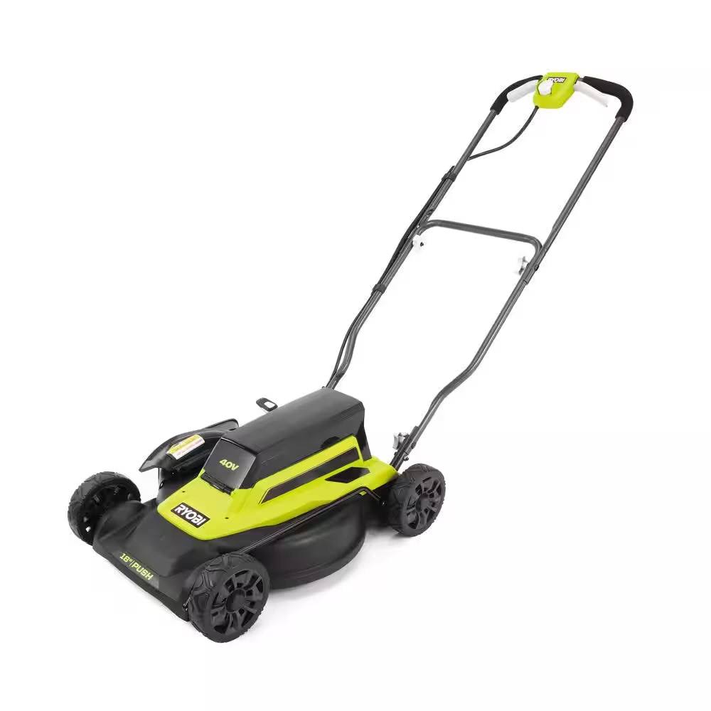 Ryobi 40-Volt 18 in. 2-in-1 Cordless Battery Walk Behind Push Lawn Mower with 6.0 Ah Battery and Charger RY401101