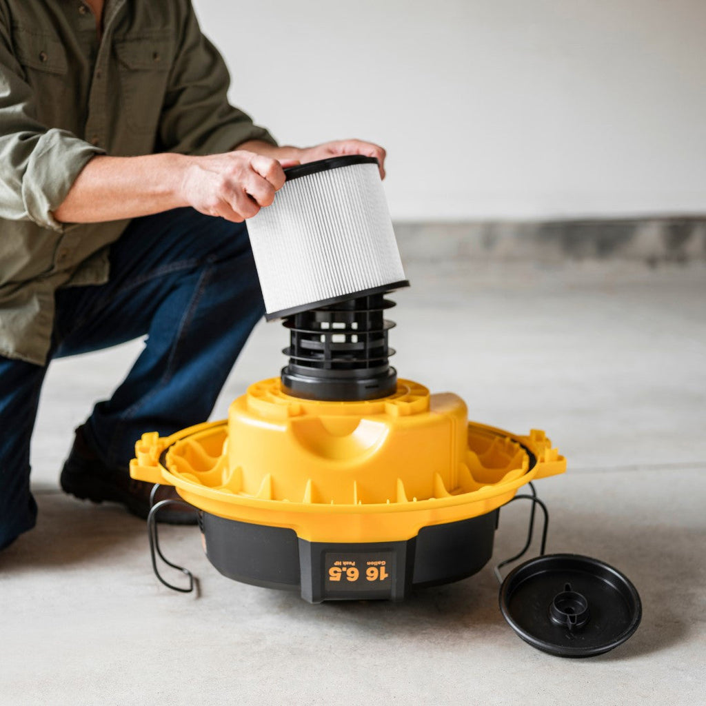VCFH HEPA Material Cartridge Filter and Retainer for Dry Pick-Up