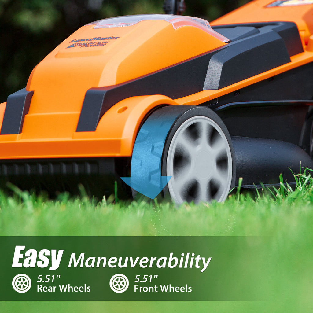 LawnMaster Electric Cordless 13-Inch Lawn Mower 24V