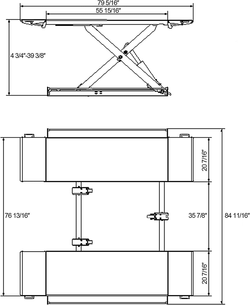 Stratus Extra Wide Commercial Grade Open Center Portable Mid Rise Electric Safety Lock Release Scissor Lift SAE-MS9000X (110V)