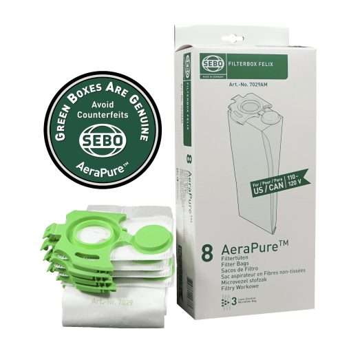 SEBO Felix/Dart Filter Bags 7029ER Master Carton (9 packs of 8 bags)