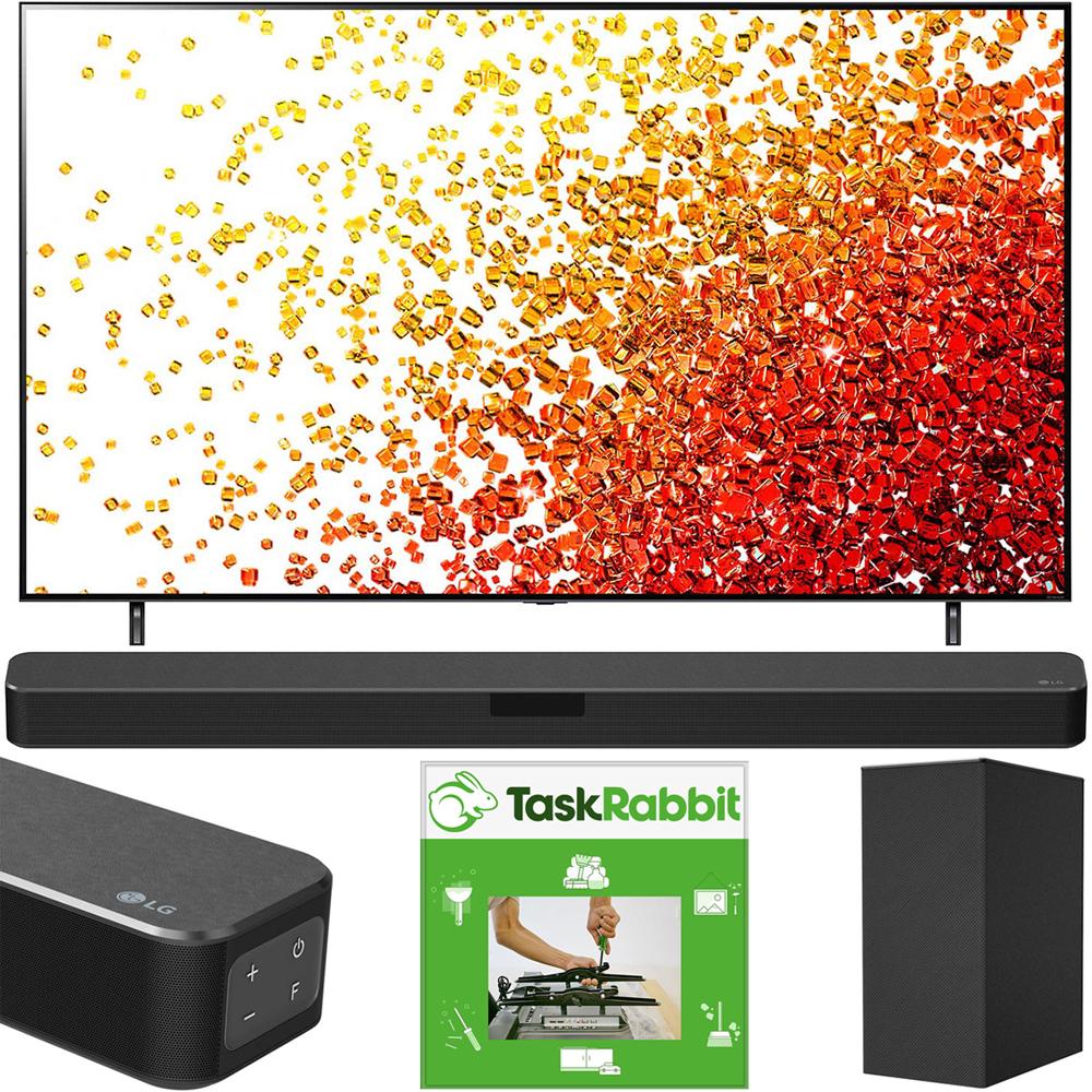 LG 86 Inch 4K Nanocell TV 2021 Model with LG SN5Y Sound Bar Bundle