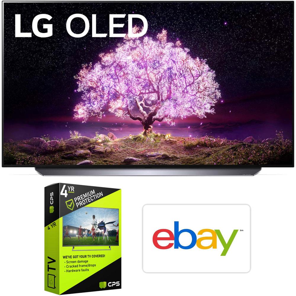 LG OLED55C1PUB 55" 4K UHD, 120Hz Smart OLED TV (2021) Bundle with $120 eBay Credit