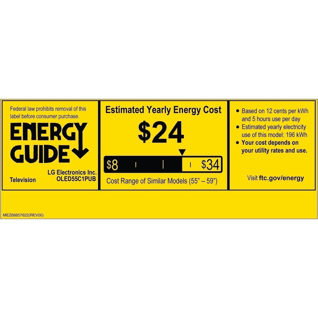 LG OLED55C1PUB 55" 4K UHD, 120Hz Smart OLED TV (2021) Bundle with $120 eBay Credit