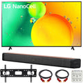 LG 50" HDR 4K UHD Smart NanoCell LED TV 2022 with Deco Home 60W Soundbar Bundle