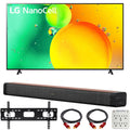 LG 65" HDR 4K UHD Smart NanoCell LED TV 2022 with Deco Home 60W Soundbar Bundle