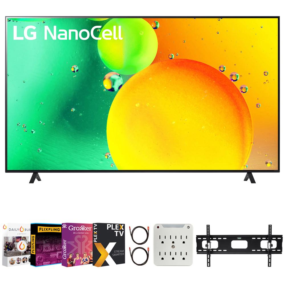 LG 75NANO75UQA 75" HDR 4K UHD Smart NanoCell LED TV 2022 +Movies Streaming Pack