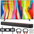 LG 77 Inch HDR 4K Smart OLED TV 2022 with Deco Home 60W Soundbar Bundle
