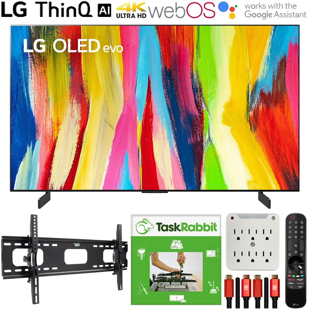 LG OLED48C2PUA 48" HDR 4K Smart OLED Evo TV (2022) + TaskRabbit Installation Bundle
