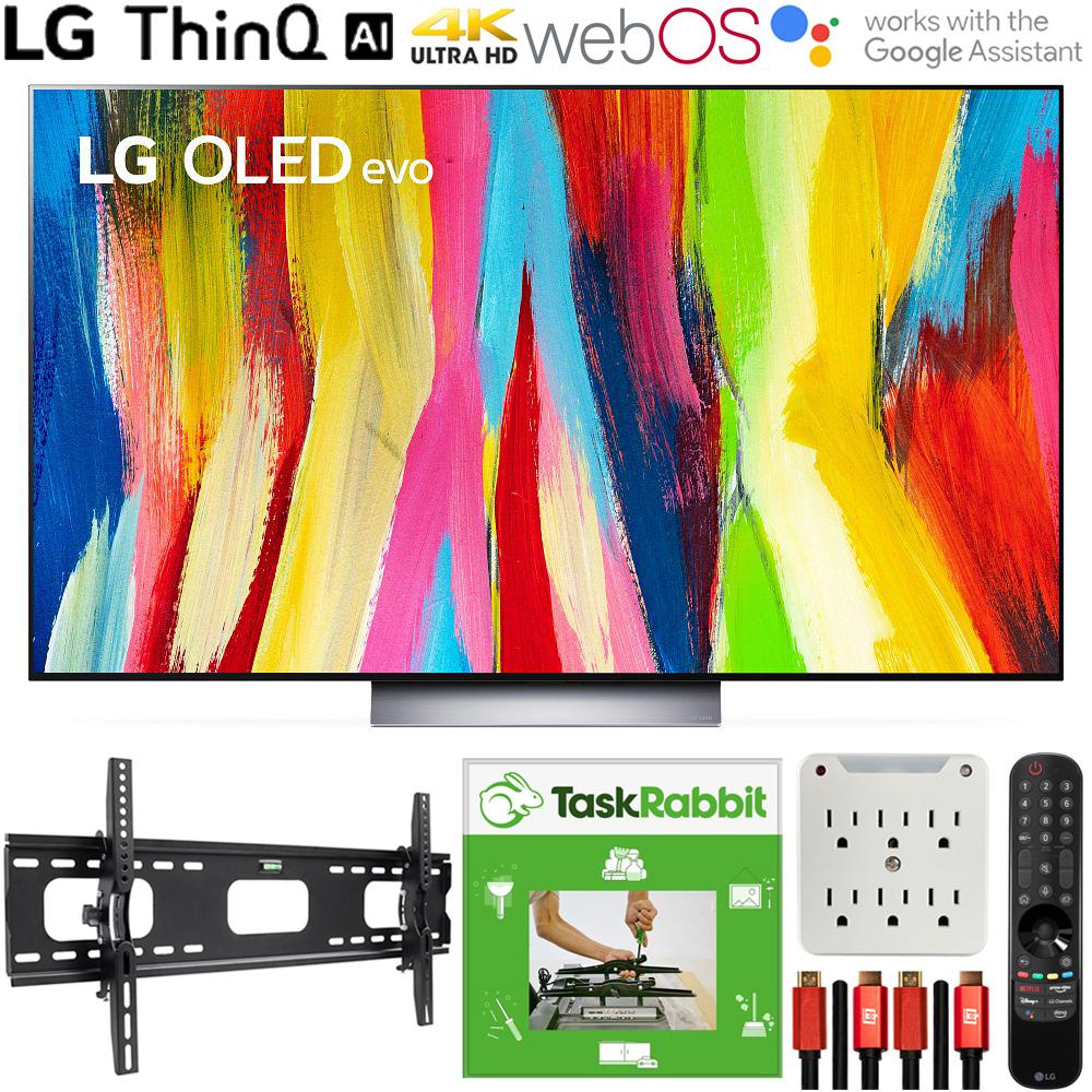 LG OLED55C2PUA 55" HDR 4K Smart OLED TV (2022) + TaskRabbit Installation Bundle